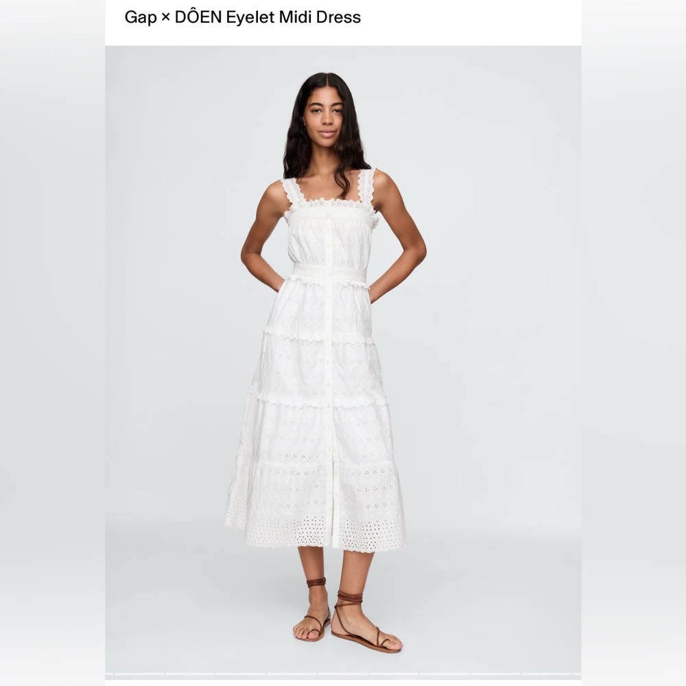 Gap x DÔEN - White Eyelet Maxi Dress - 2nd Drop